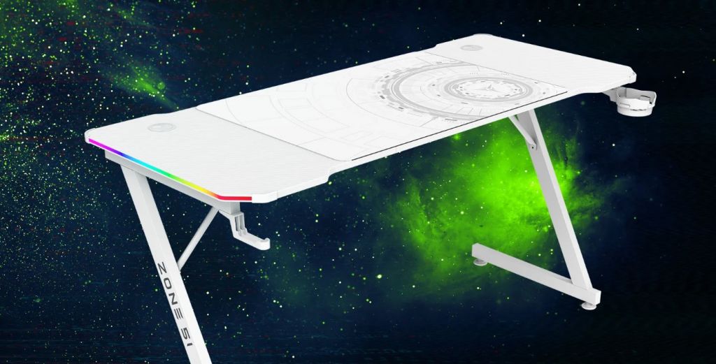 Компьютерный стол Zone 51 TRINE 160 RGB White